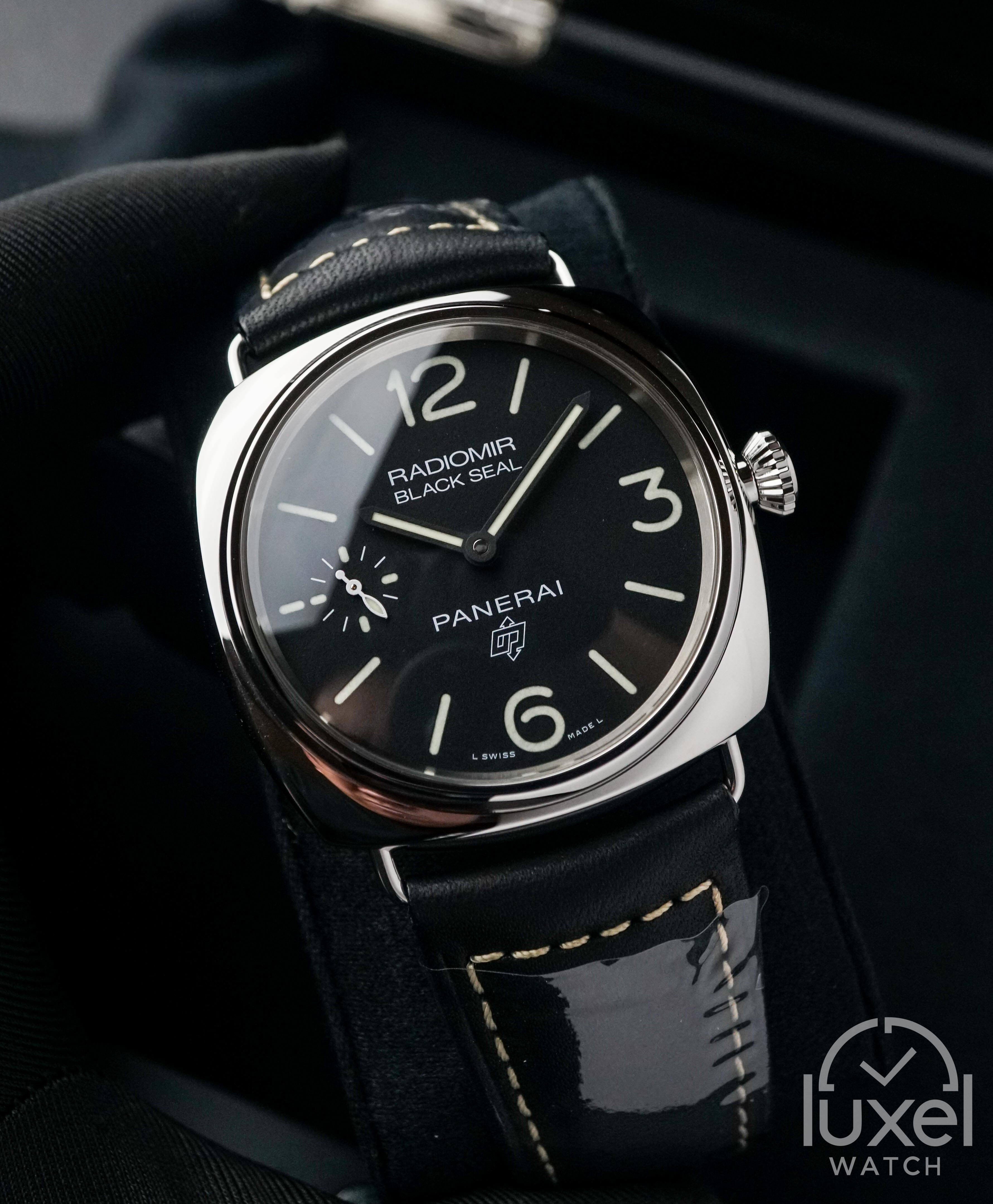 panerai Radiomir Black Seal Logo With Black Dial Leather Strap PAM00754