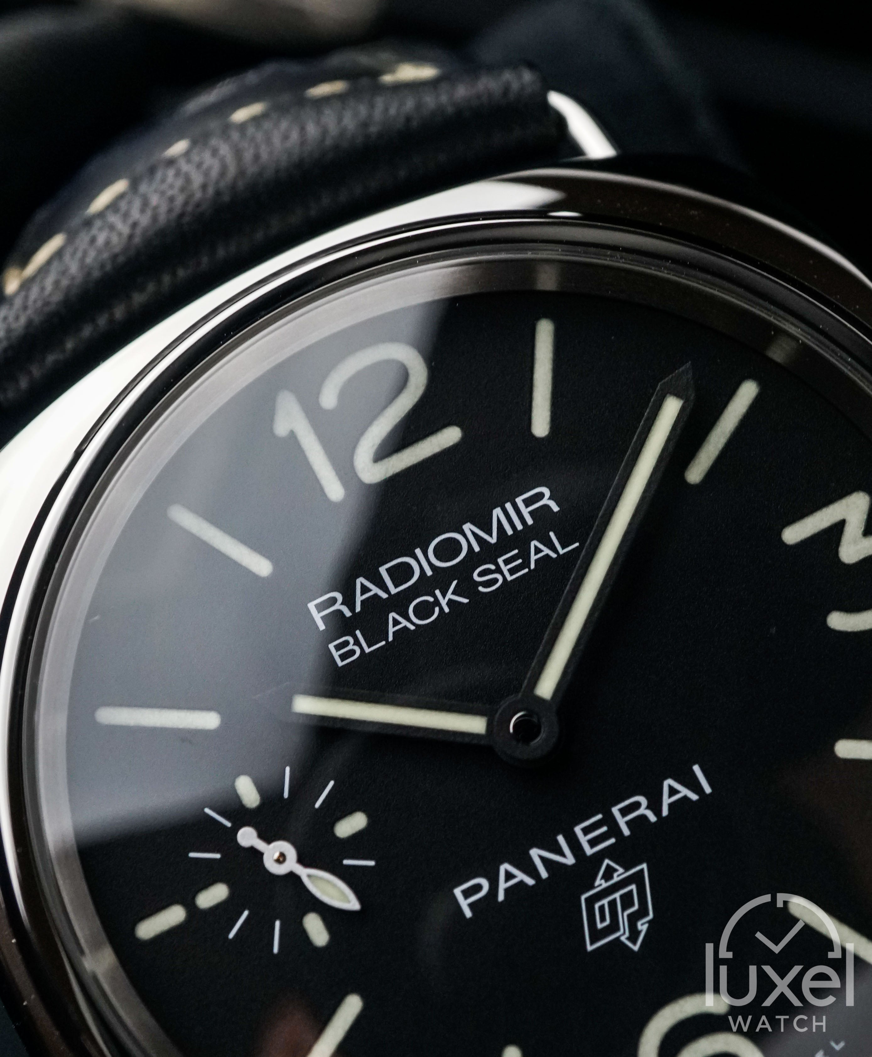 panerai Radiomir Black Seal Logo With Black Dial Leather Strap PAM00754