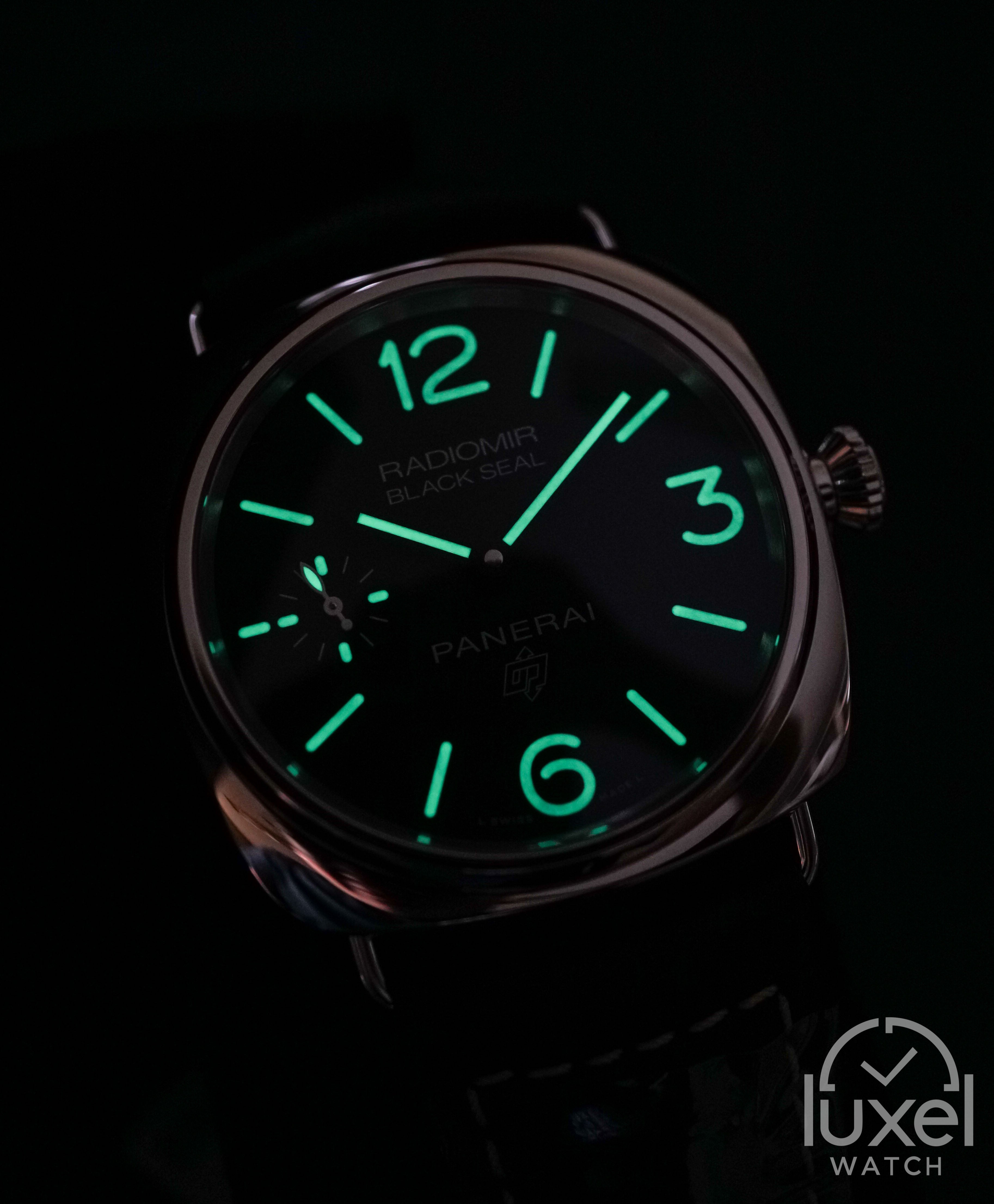 panerai Radiomir Black Seal Logo With Black Dial Leather Strap PAM00754