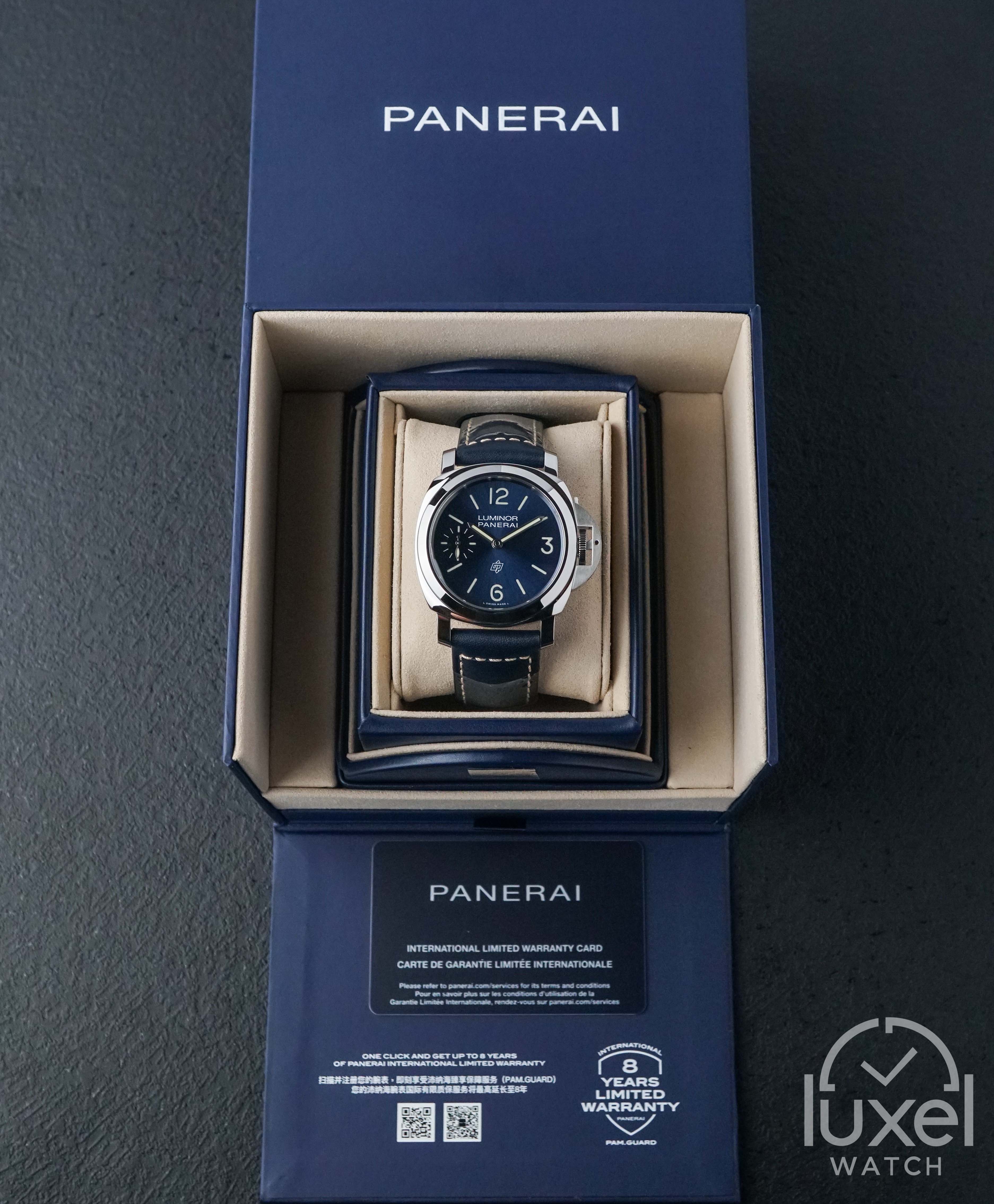 panerai Blu Mare With Blue Dial Leather Strap PAM1085