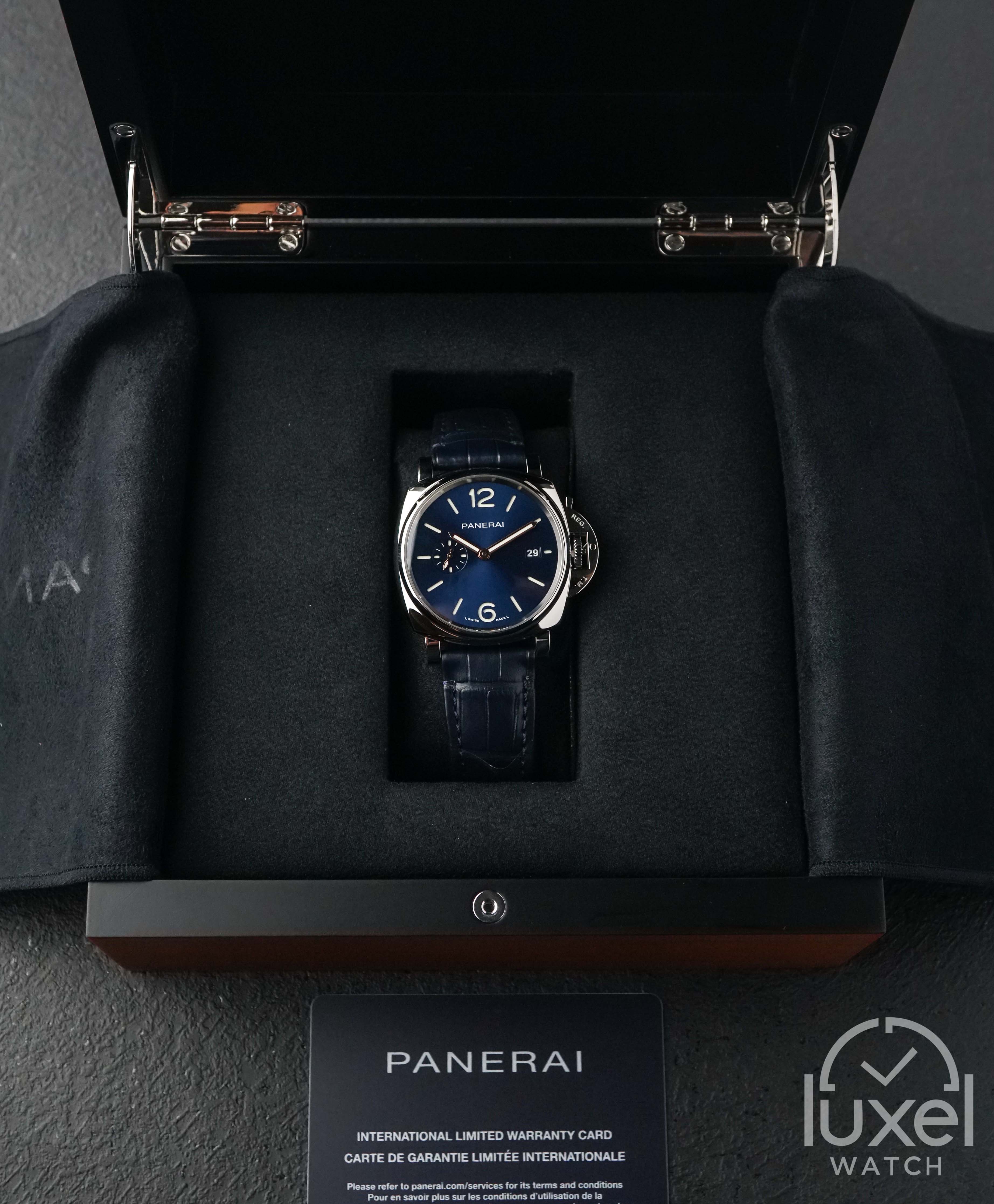 panerai Luminor Due With Blue Dial Leather Strap PAM01274