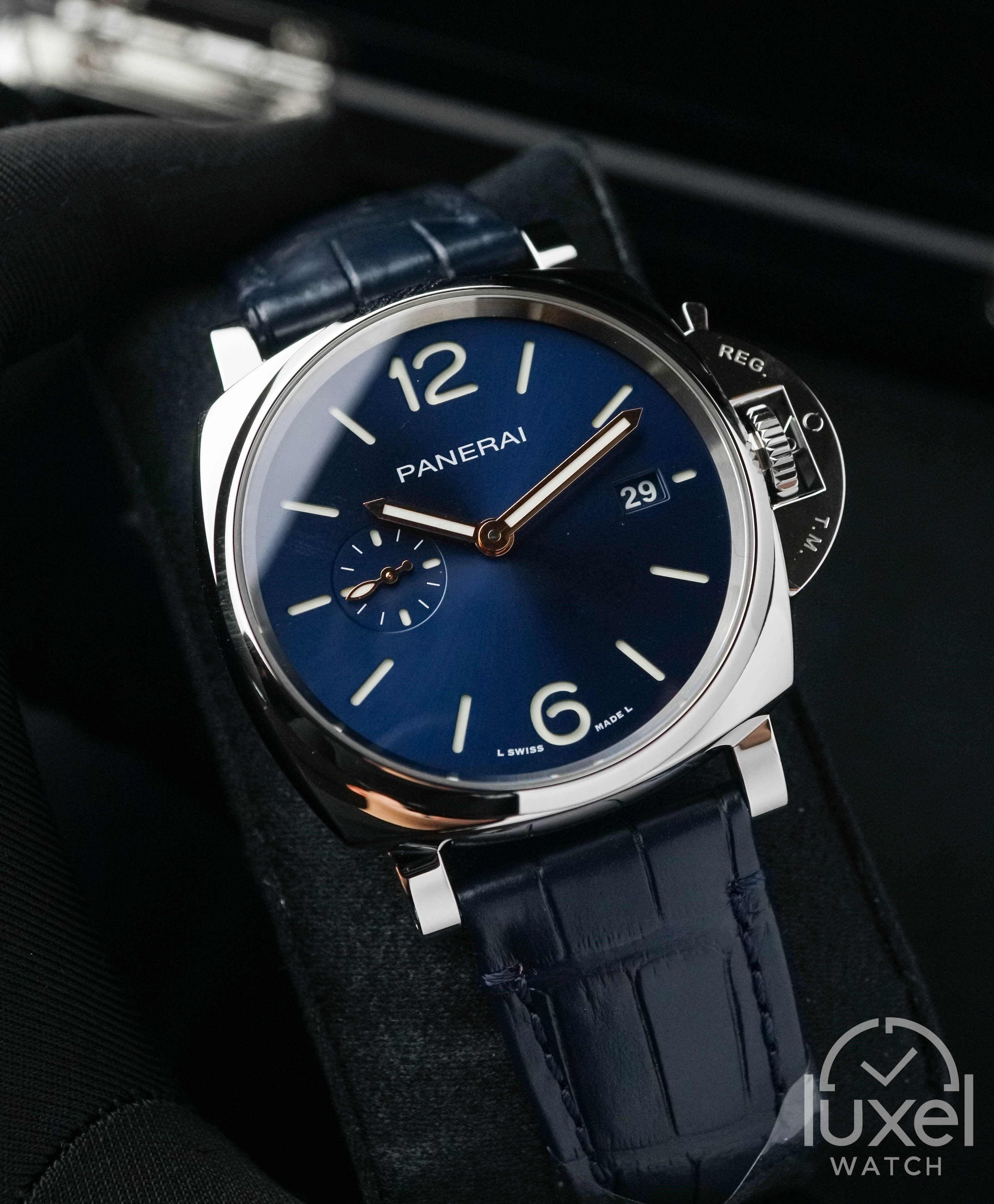 panerai Luminor Due With Blue Dial Leather Strap PAM01274