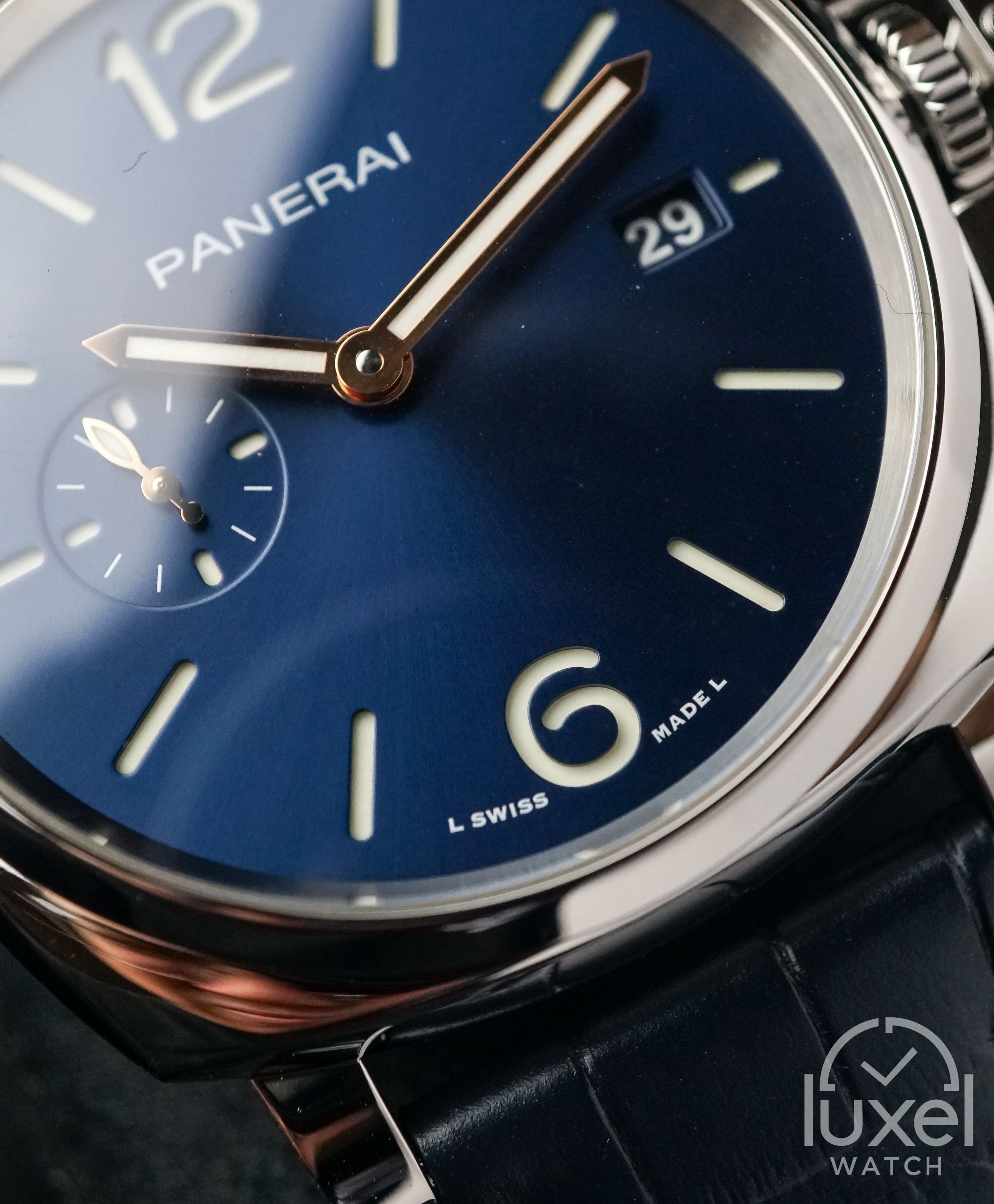 panerai Luminor Due With Blue Dial Leather Strap PAM01274