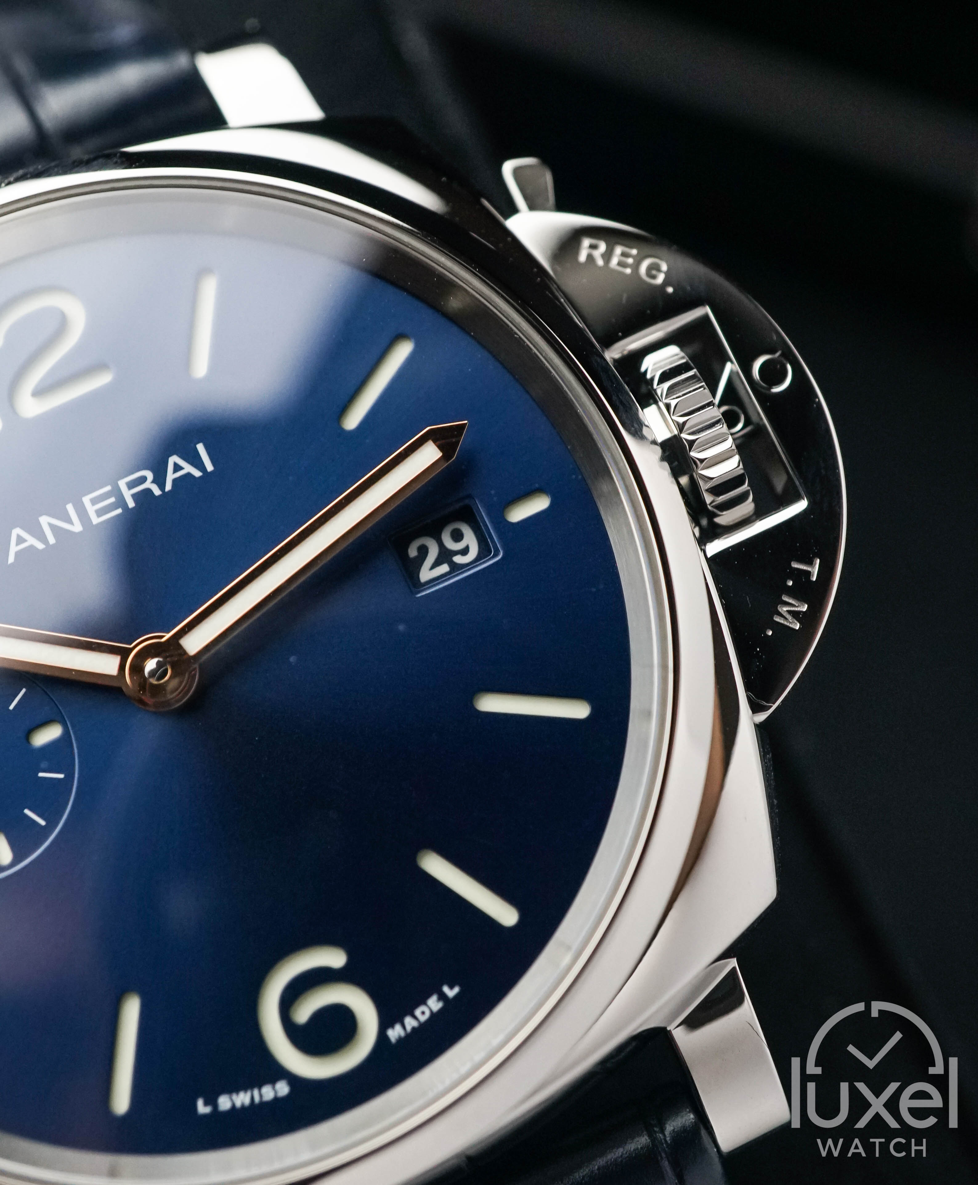 panerai Luminor Due With Blue Dial Leather Strap PAM01274