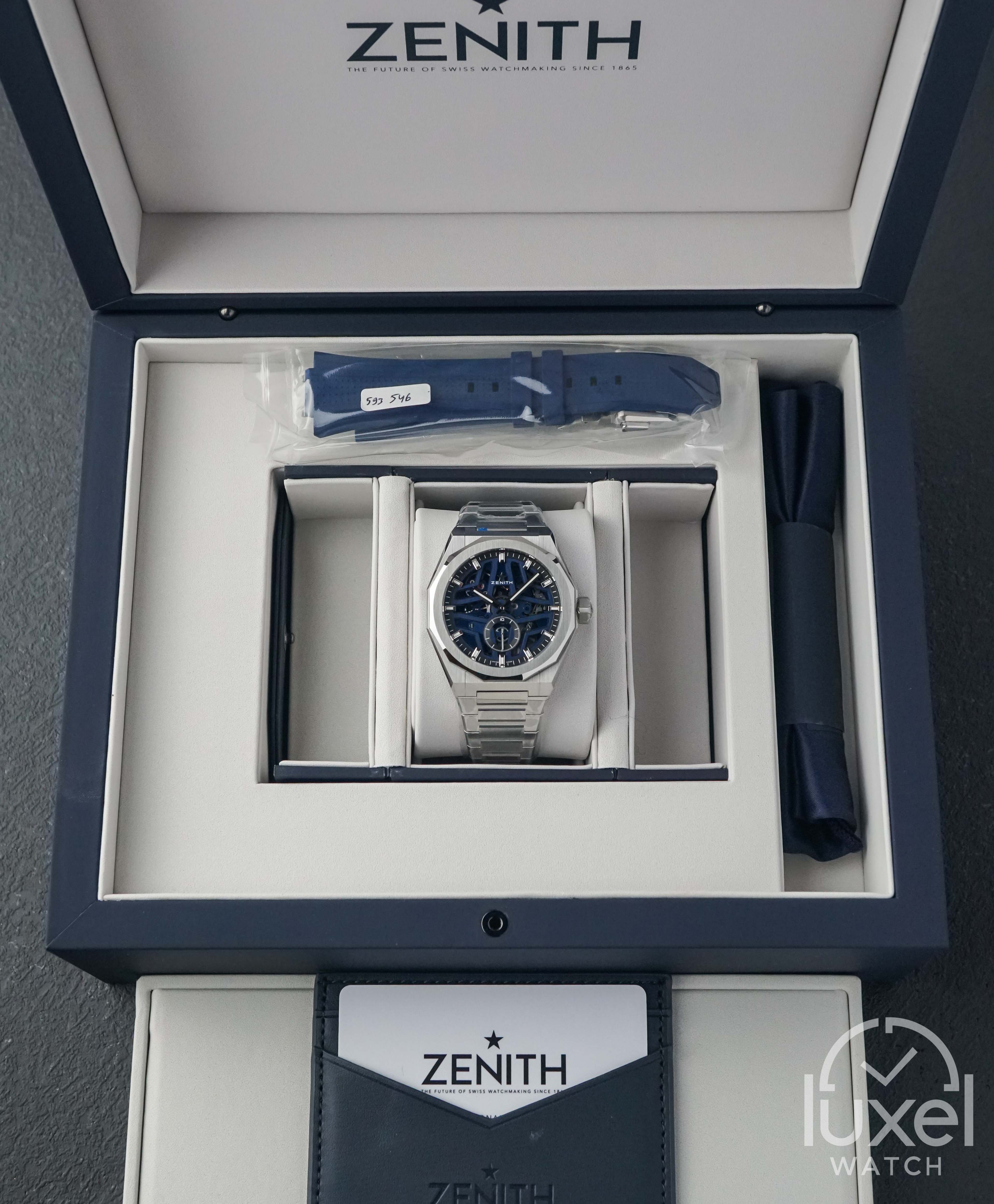 zenith Defy Skyline Skeleton With Blue Skeleton Dial Steel Bracelet 03.9300.3620/79.I001