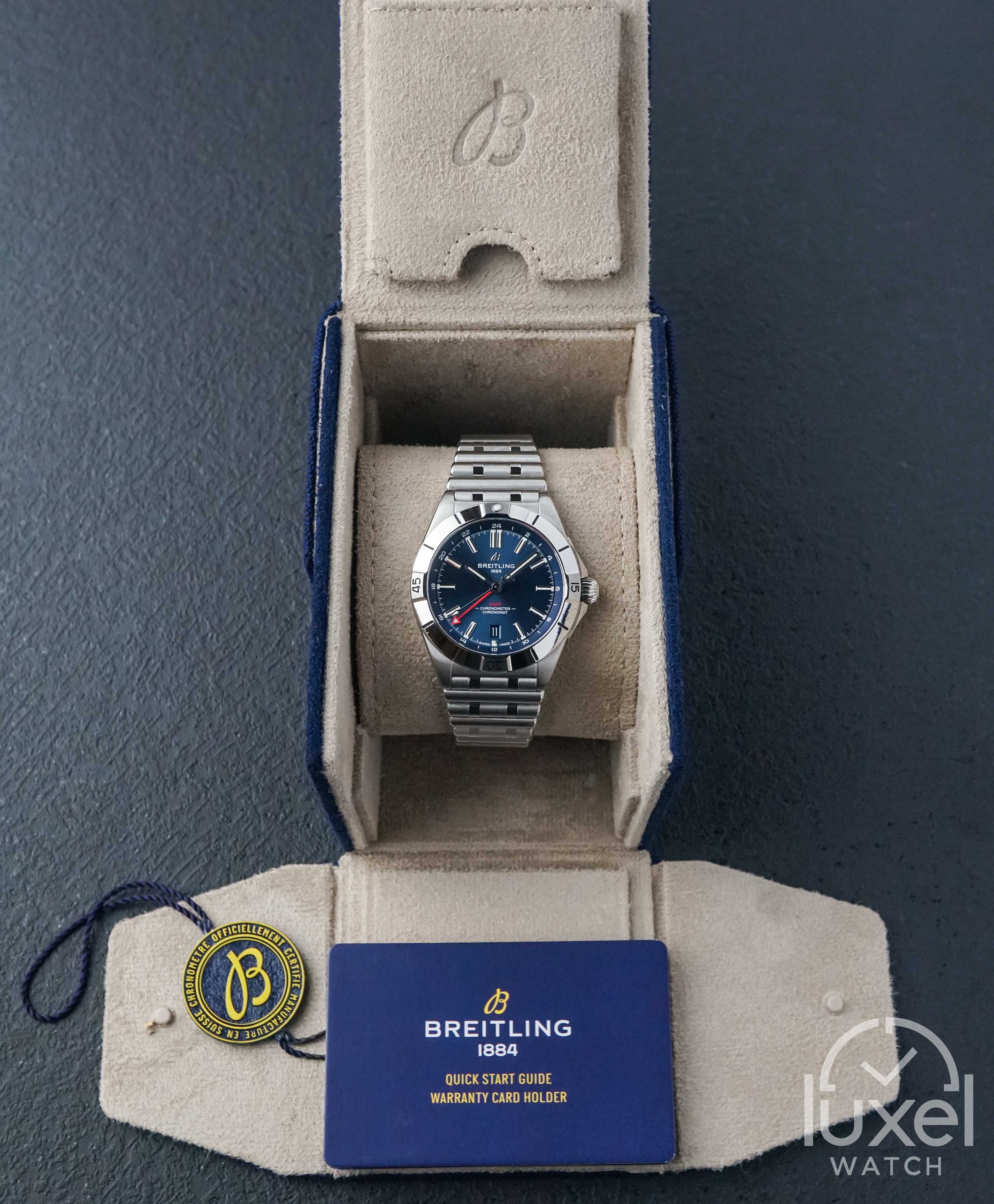 Chronomat GMT 40mm With Blue Dial Steel Bracelet A32398101C1A1