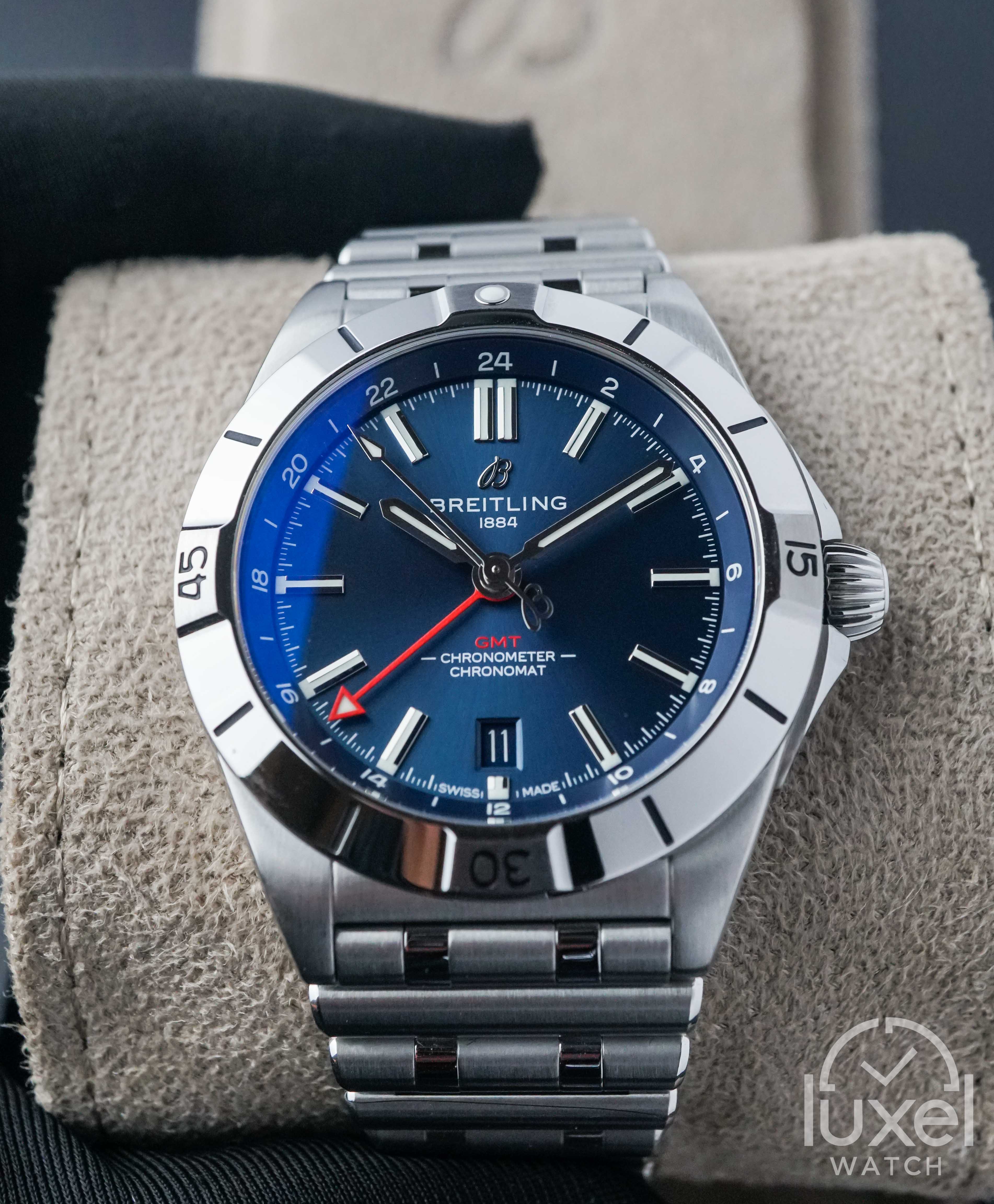 Chronomat GMT 40mm With Blue Dial Steel Bracelet A32398101C1A1