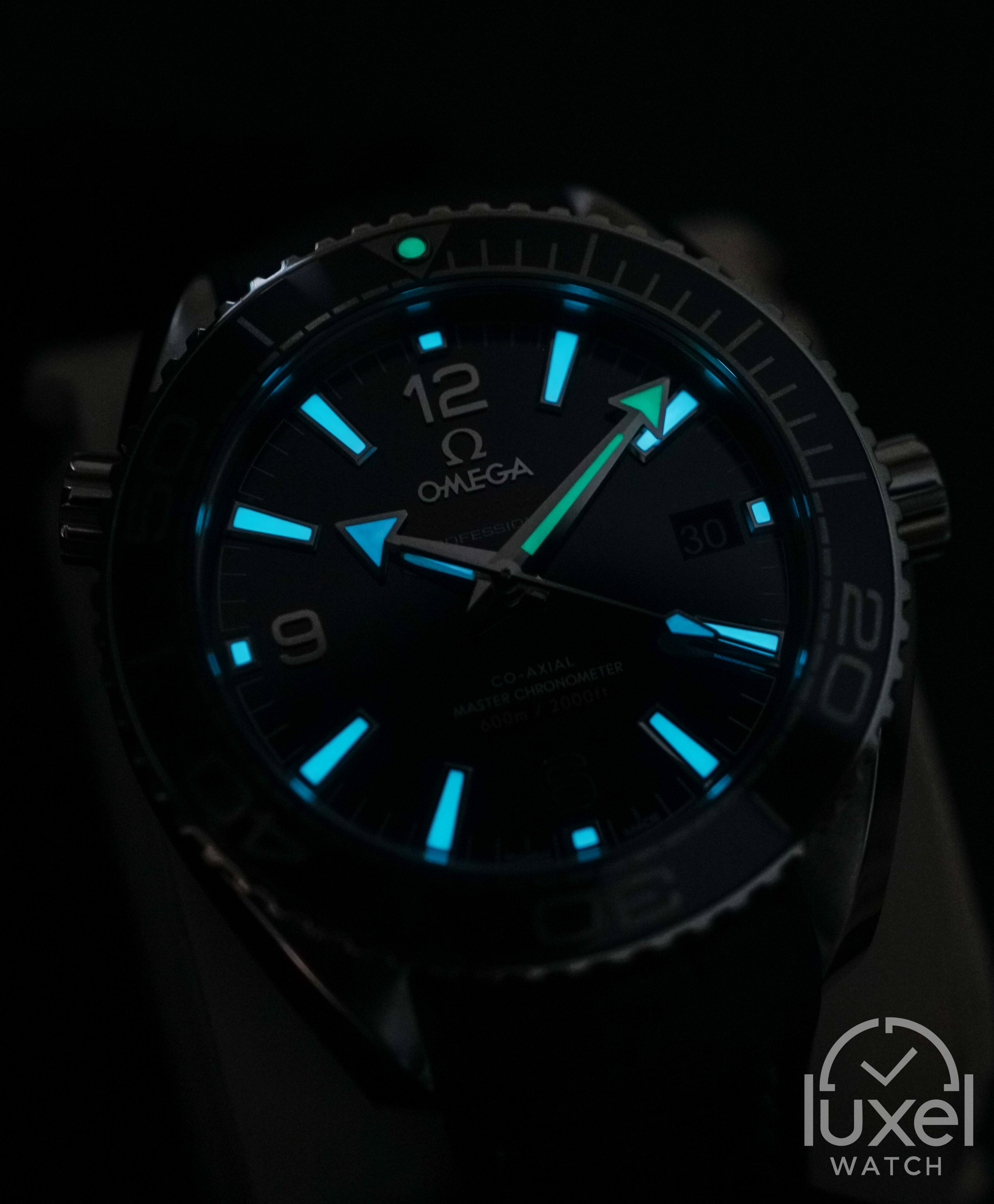 omega Seamaster Planet Ocean With Blue Dial Leather Strap 600M 215.33.40.20.03.001