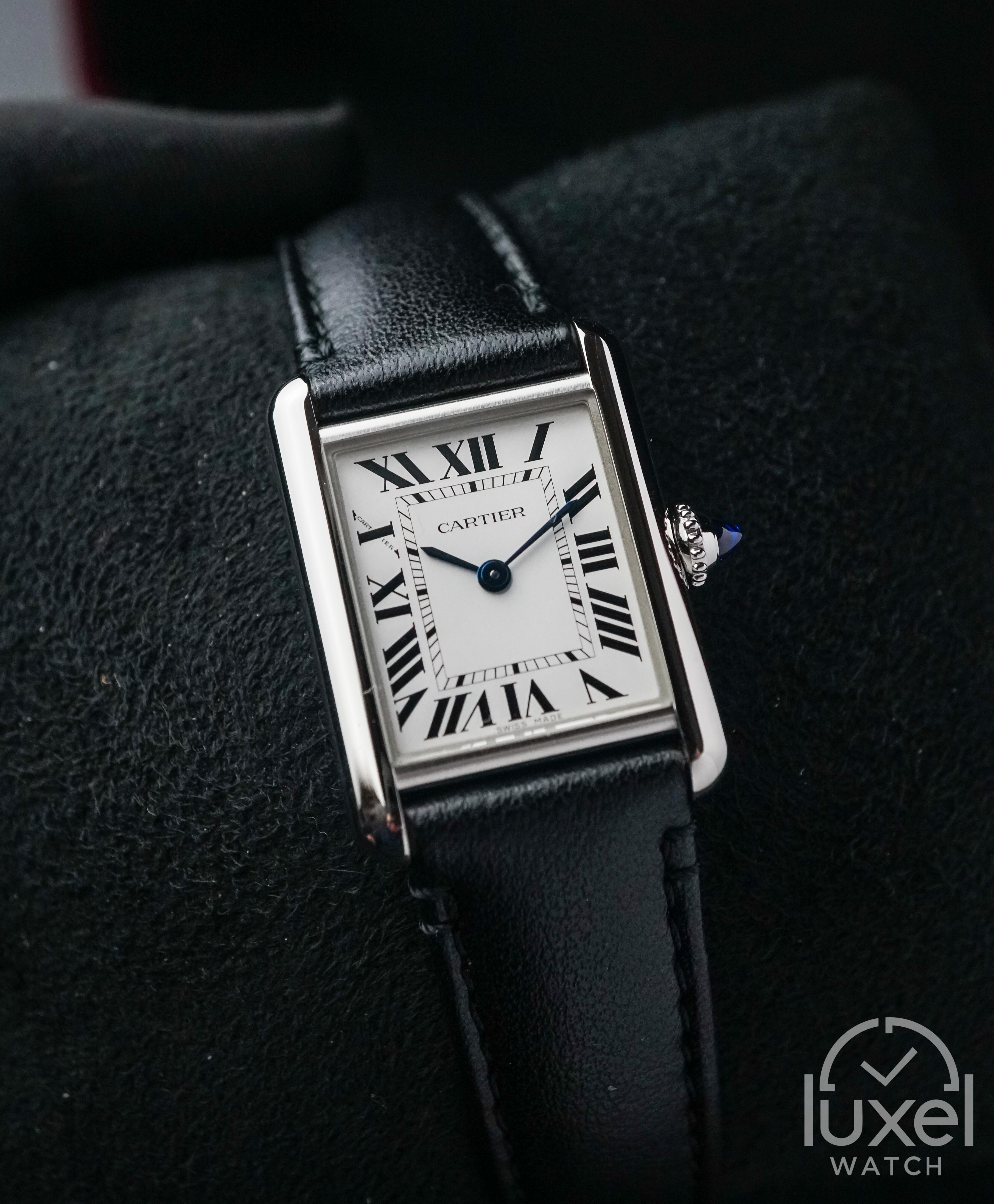 cartier Tank Must Small SolarBeat With White Dial Leather Strap WSTA0060