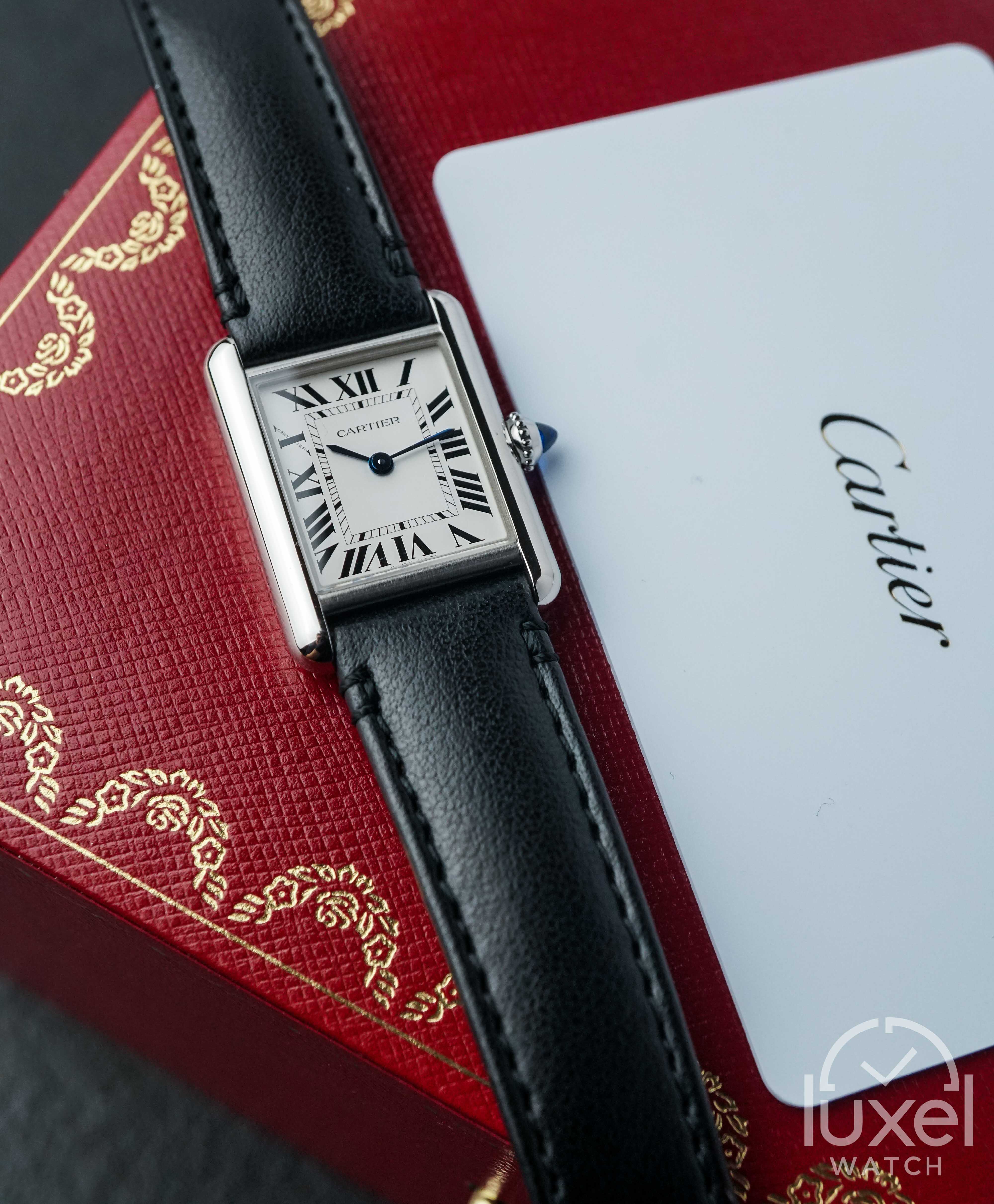 cartier Tank Must Small SolarBeat With White Dial Leather Strap WSTA0060