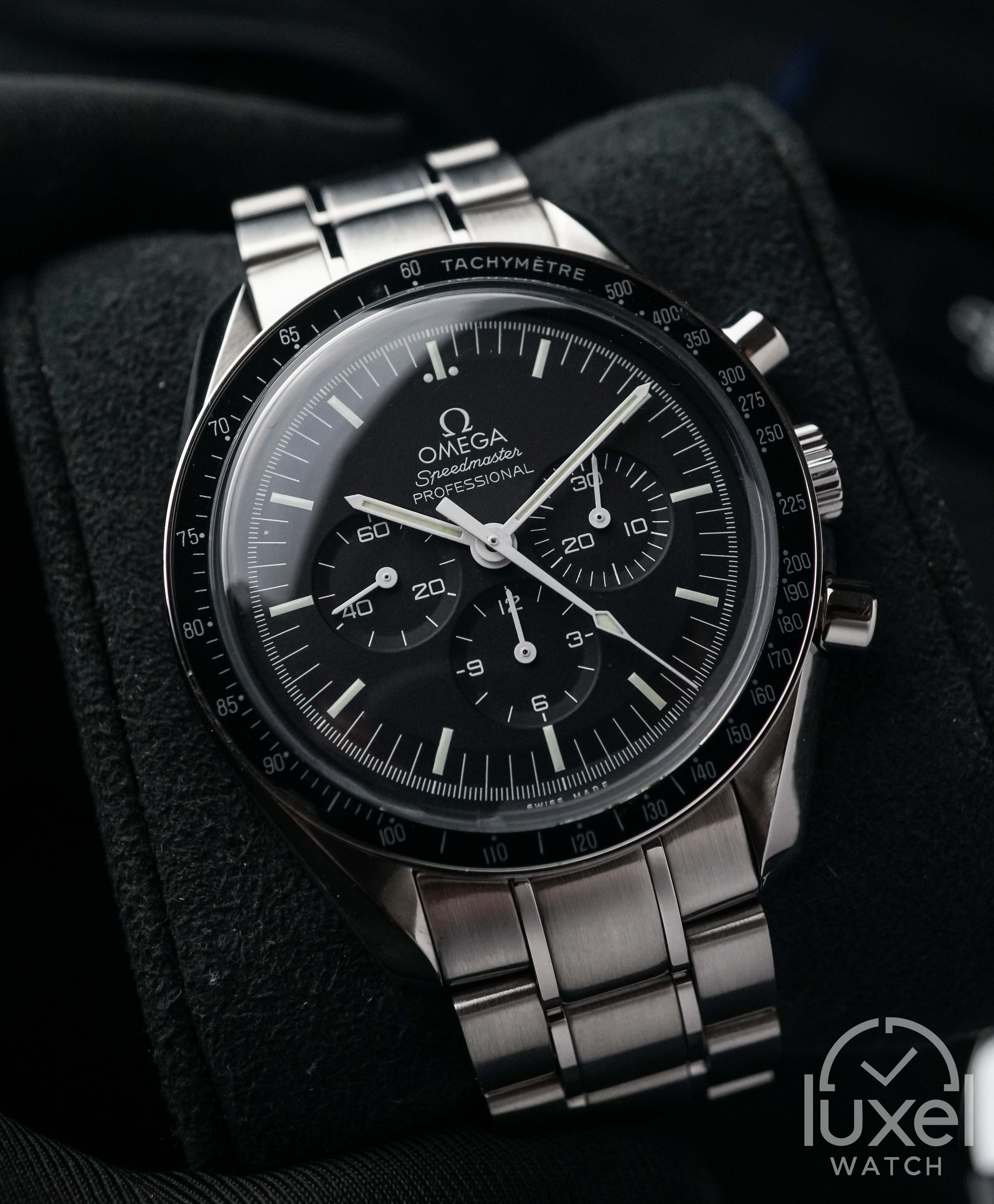 omega Speedmaster Moonwatch Hesalite With Black Dial Steel Bracelet 311.30.42.30.01.005