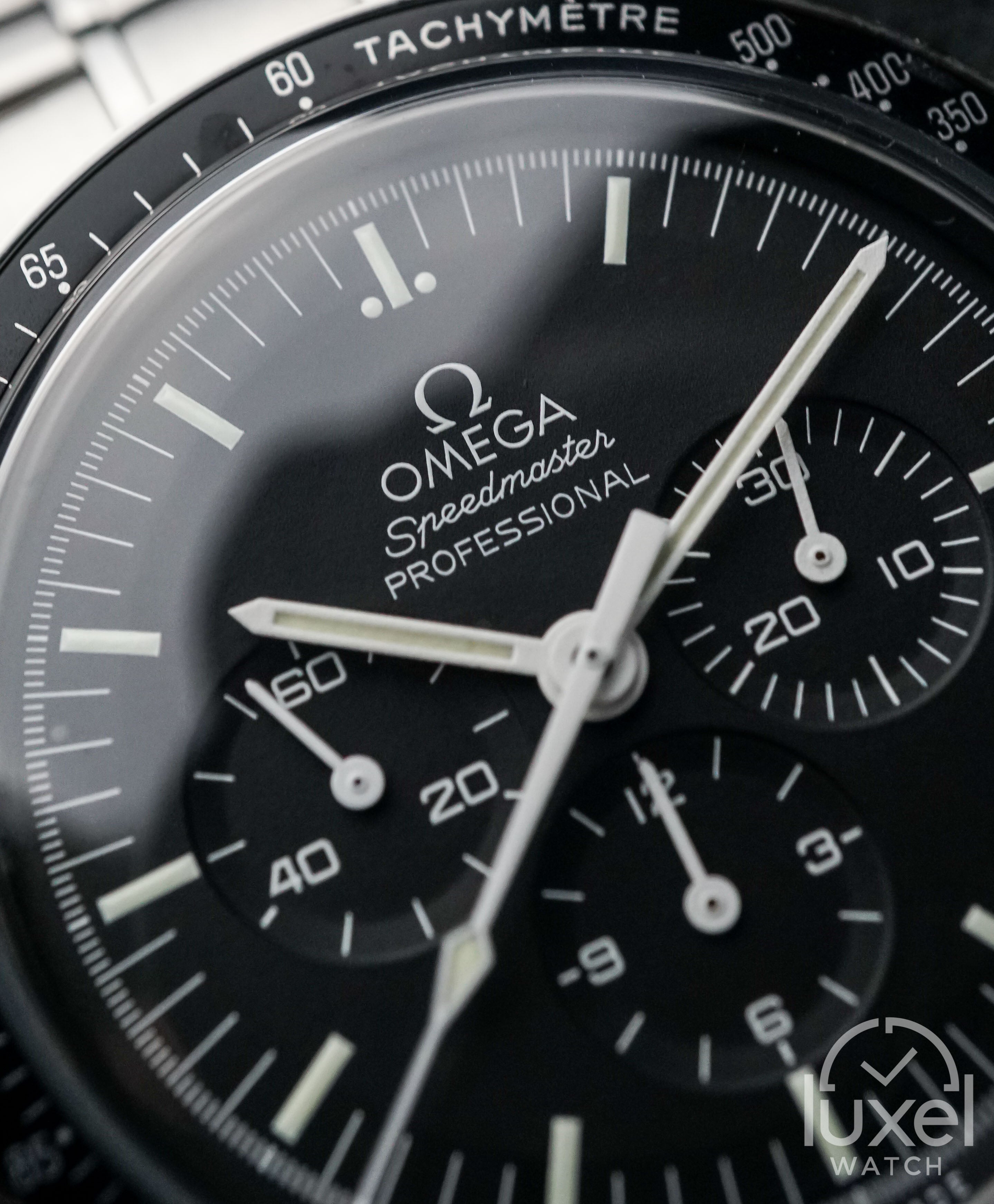 omega Speedmaster Moonwatch Hesalite With Black Dial Steel Bracelet 311.30.42.30.01.005