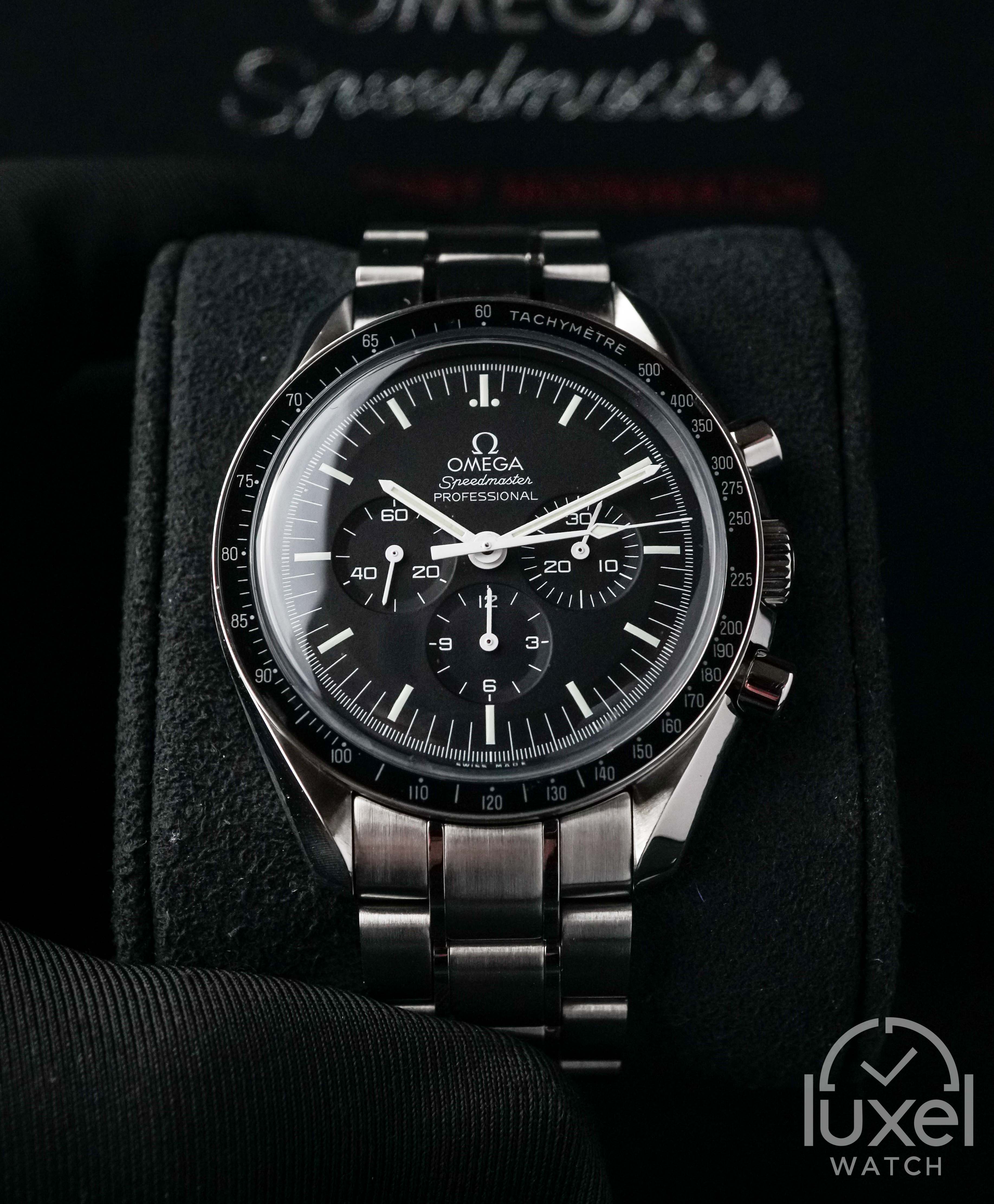 omega Speedmaster Moonwatch Hesalite With Black Dial Steel Bracelet 311.30.42.30.01.005