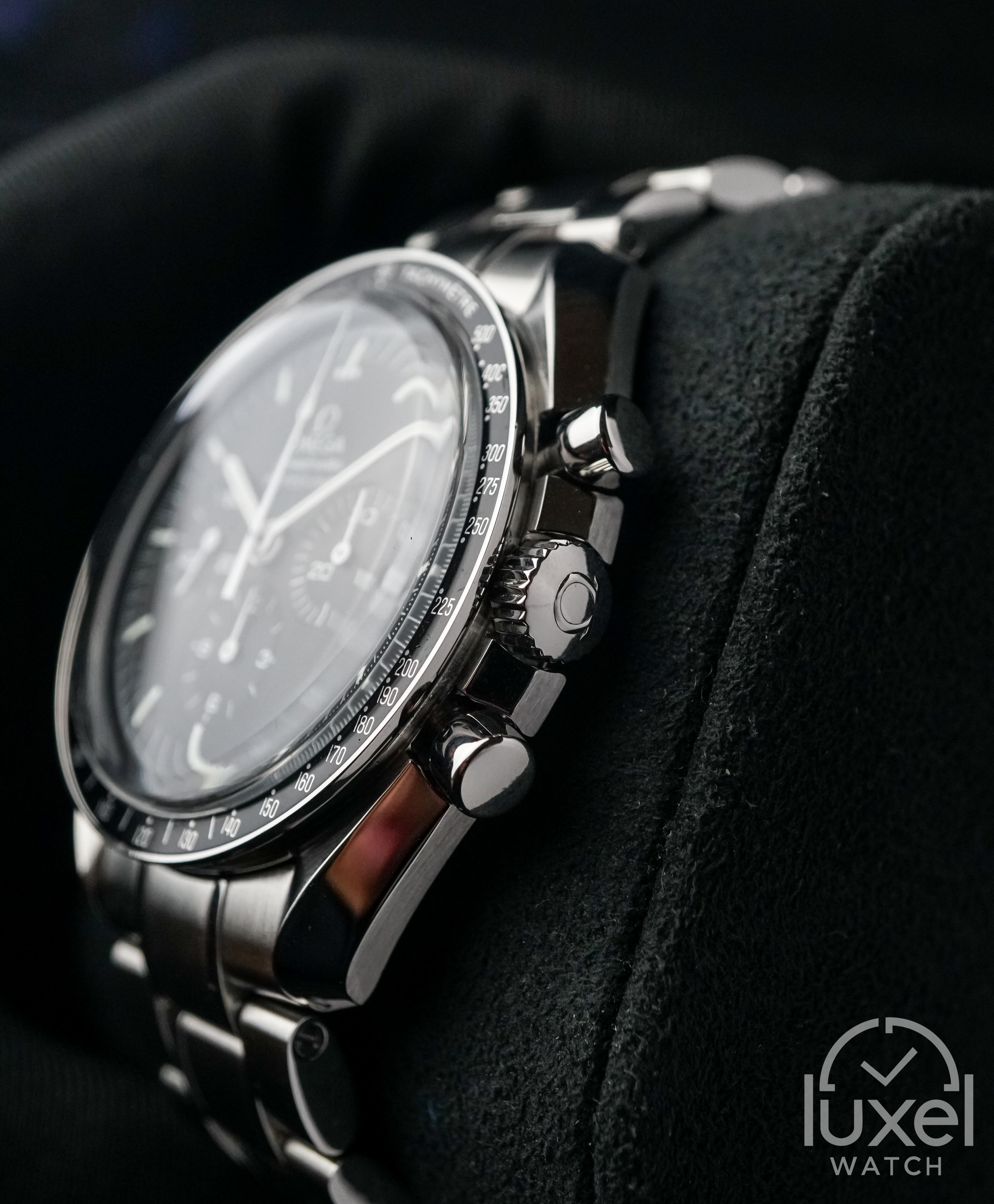 omega Speedmaster Moonwatch Hesalite With Black Dial Steel Bracelet 311.30.42.30.01.005