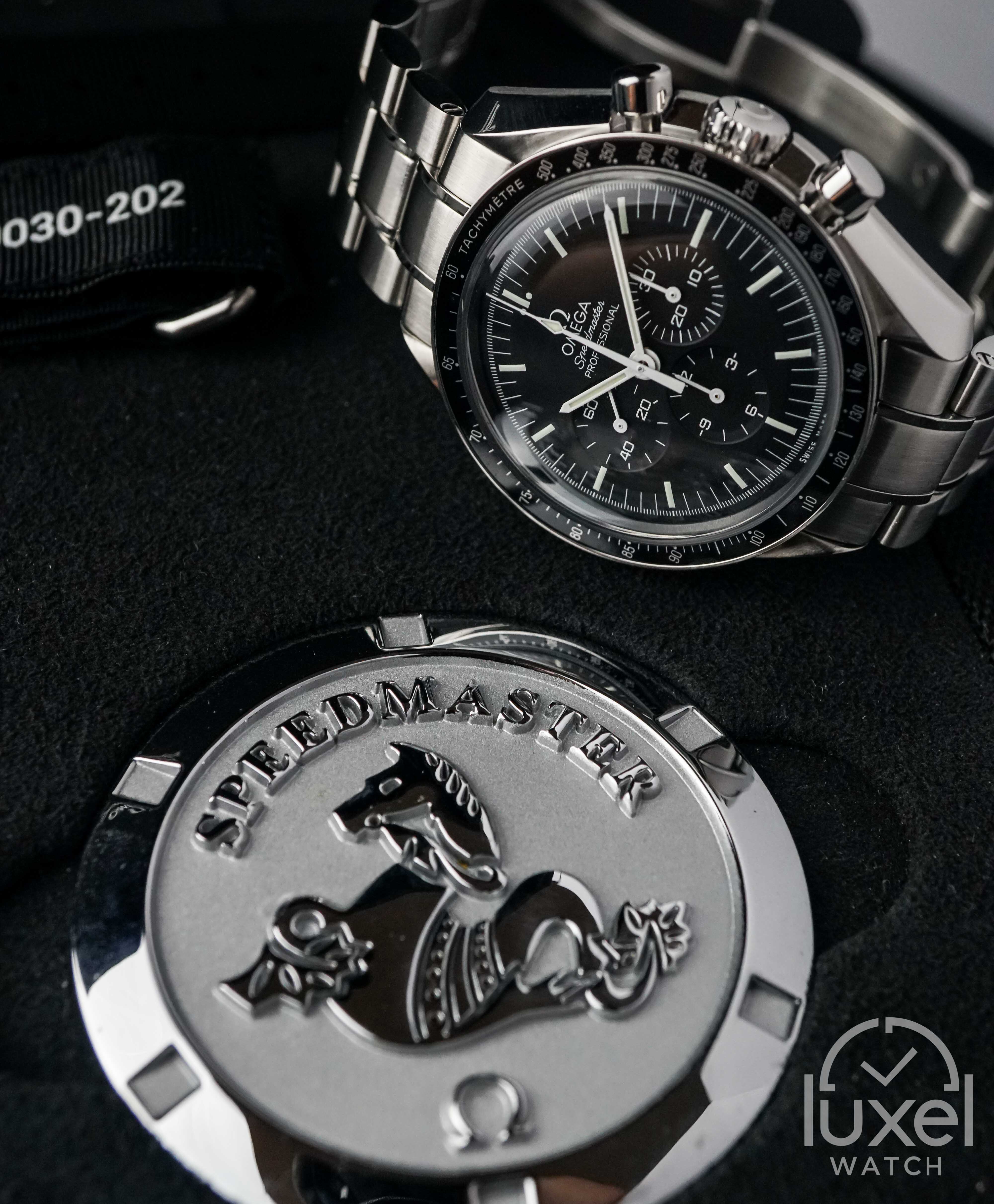 omega Speedmaster Moonwatch Hesalite With Black Dial Steel Bracelet 311.30.42.30.01.005